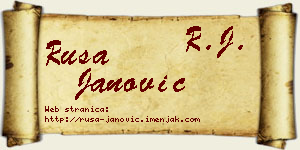 Rusa Janović vizit kartica